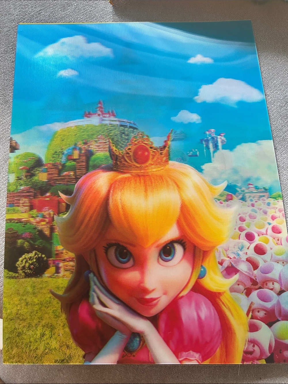 3d lenticular Princess Peach Character 12x16